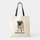 Pug Personaliseren Tote Bag (Achterkant)