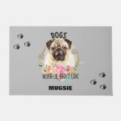 "PUG" PERSONALIZED DOORMAT DEURMAT (Voorkant)