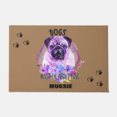 "PUG" PERSONALIZED DOORMAT DEURMAT (Voorkant)