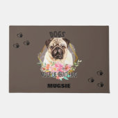 "PUG" PERSONALIZED DOORMAT DEURMAT (Voorkant)