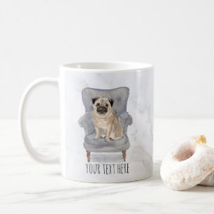 Pug Personalized Mug Koffiemok