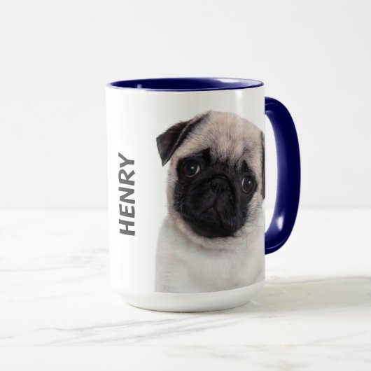 Pug Personalized Mug Mok (Voorkant rechts)