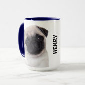Pug Personalized Mug Mok (Voorkant links)