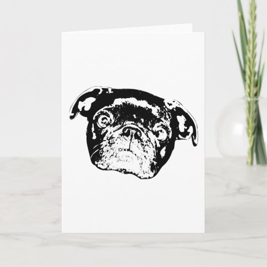 Pug Persoonlijkheid Festiviteit Notitie Kaart (Voorkant)