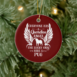 Pug pet-vogel keramisch ornament