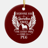 Pug pet-vogel keramisch ornament (Voorkant)