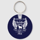 Pug pet-vogel sleutelhanger (Voorkant)