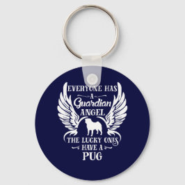 Pug pet-vogel sleutelhanger