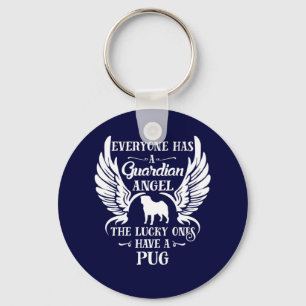 Pug pet-vogel sleutelhanger