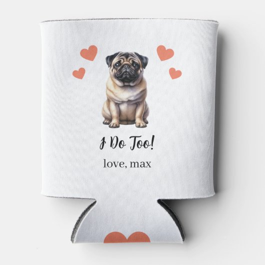 Pug Pet Wedding Koelbox Blikjeskoeler (Voorkant)