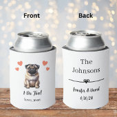 Pug Pet Wedding Koelbox Blikjeskoeler