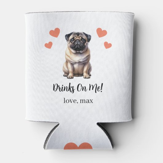 Pug Pet Wedding Koelbox Blikjeskoeler