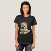 Pug Pew Gamepad Schattigee kookplaat T-shirt (Voorkant volledig)