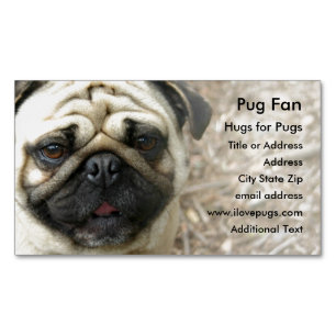 Pug Photo - Magnet Visitekaartje Magnetisch Visitekaartje