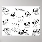 Pug Phrases Poster (Voorkant)