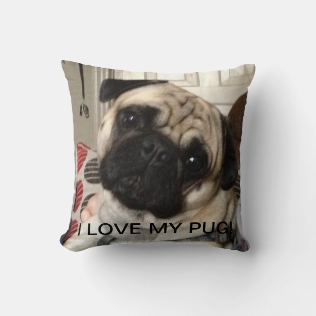 Pug Pillow Kussen (Voorkant)