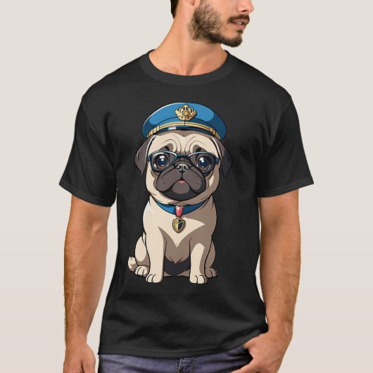 Pug Piloot T-shirt (Voorkant)