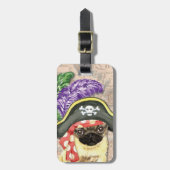 Pug Piraat Bagage Label (Voorkant verticaal)