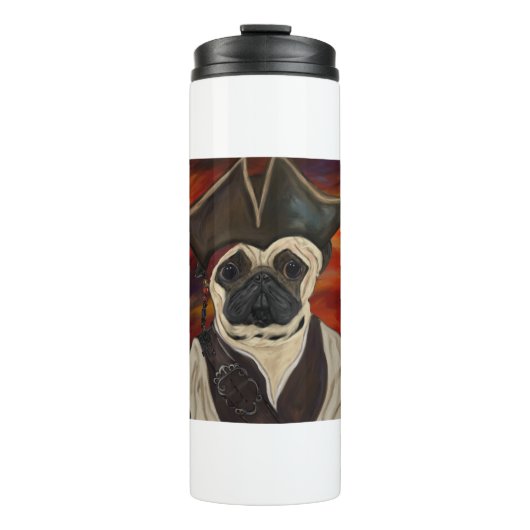 Pug Piraat Thermosbeker (Voorkant)