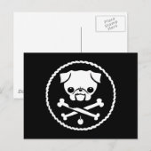 Pug Pirate Briefkaart (Voorkant / Achterkant)
