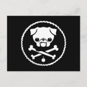 Pug Pirate Briefkaart (Voorkant)