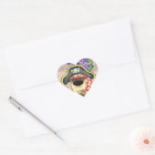 Pug Pirate Hart Sticker (Envelop)
