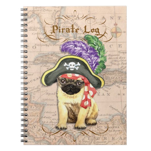 Pug Pirate Notitieboek (Voorkant)