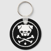 Pug Pirate Sleutelhanger (Voorkant)