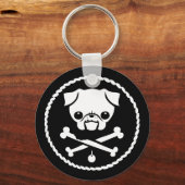 Pug Pirate Sleutelhanger (Voorkant)