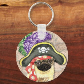 Pug Pirate Sleutelhanger (Voorkant)