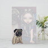 "Pug Pixie" bankierwerk Briefpapier (Staand voorkant)