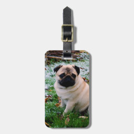Pug Plaats uw eigen foto Bagagelabel
