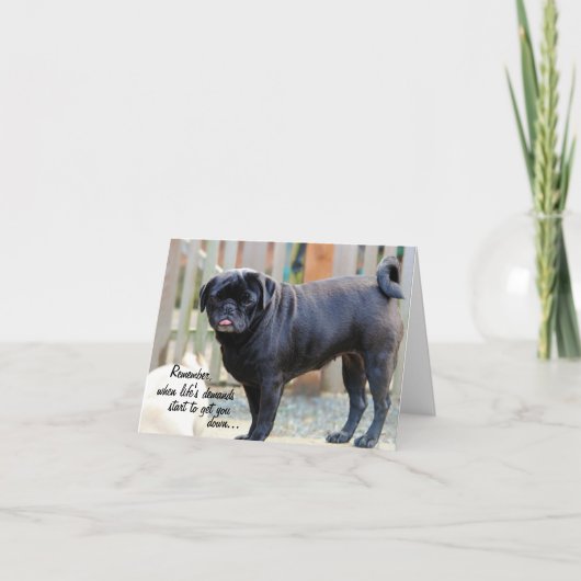 Pug "plak uit van Uw Tong" Kaart (Voorkant)