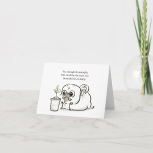 Pug Poetry: een mooie vriendschap Kaart