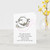 Pug Poetry: Roller Pug-kaart Kaart (Gele Bloem)