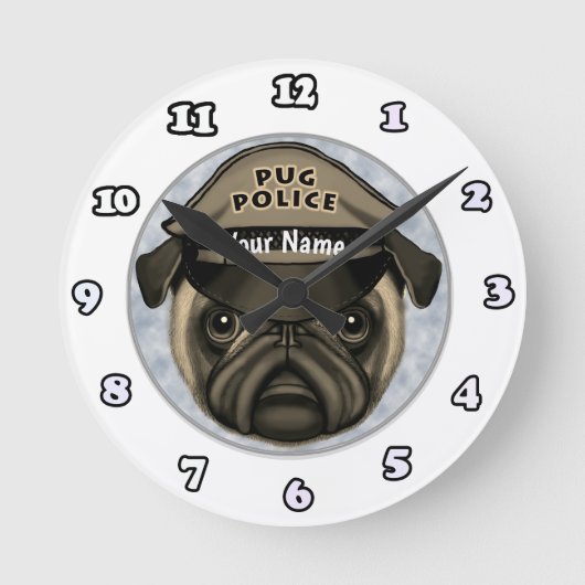 Pug Politie klok (Voorkant)