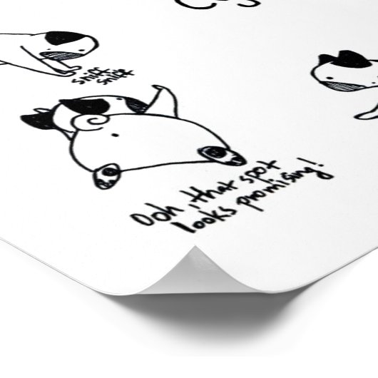 Pug Poop Cyclus Poster (Hoek)