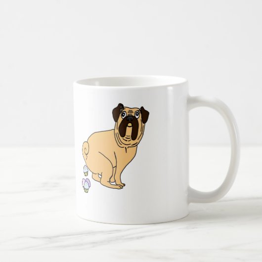 Pug Pooping Cupcakes Mok (Rechts)