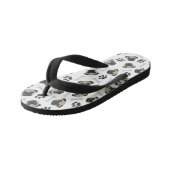 Pug-, poot- en botten-patroon kinder teenslippers (Schuin)