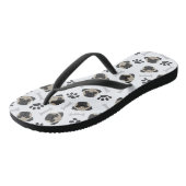 Pug-, poot- en botten-patroon teenslippers (Schuin)