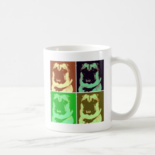Pug Pop Art Koffiemok (Rechts)