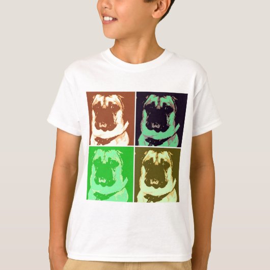 Pug Pop Art T-shirt (Voorkant)