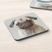Pug Portrait Bier Onderzetter (Linkerzijde)
