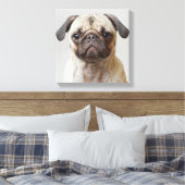 Pug Portrait Canvas Afdruk (Insitu (Slaapkamer))