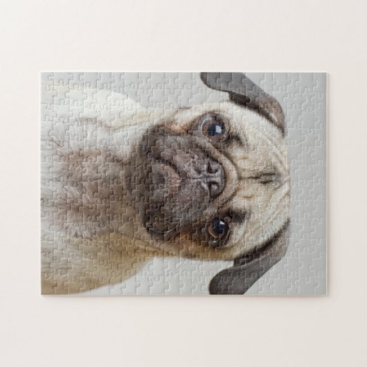 Pug Portrait Legpuzzel (Horizontaal)