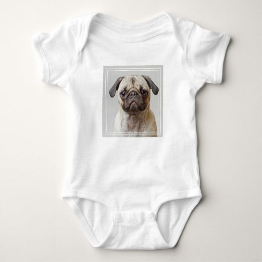 Pug Portrait Romper (Voorkant)