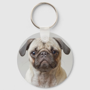 Pug Portrait Sleutelhanger