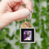 Pug Portret Art Cute Pug Sleutelhanger (Hand)