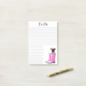 Pug Post-it® Notes (Op bureau)