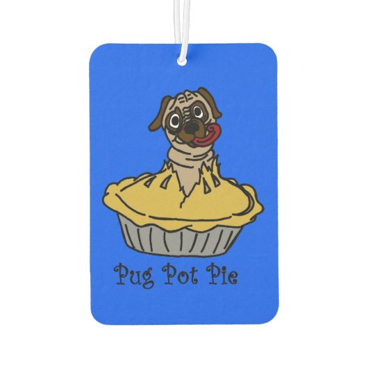 Pug Pot Pie Air Freshener Luchtverfrisser (Achterkant)